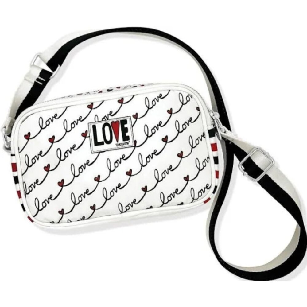 NWT Brighton Love Scroll Canvas Crossbody